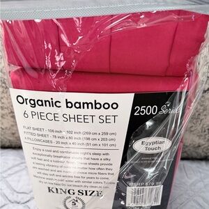 Organic Bamboo 6-Piece Sheet Set - Red